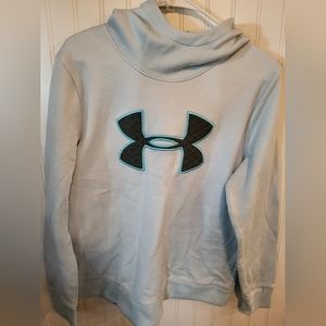 UNDER ARMOUR COLDGEAR POWDER BLUE PULLOVER HOODY EXCELLENT CONDITION SZ L